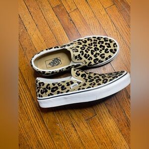 Vans Animal Print Slip-On Shoes